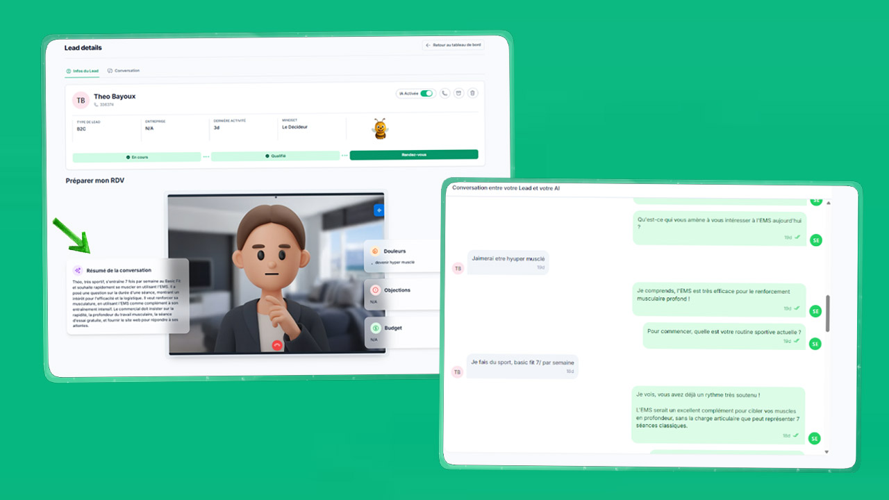 Promesse personnalisee avant la prise de rendez-vous