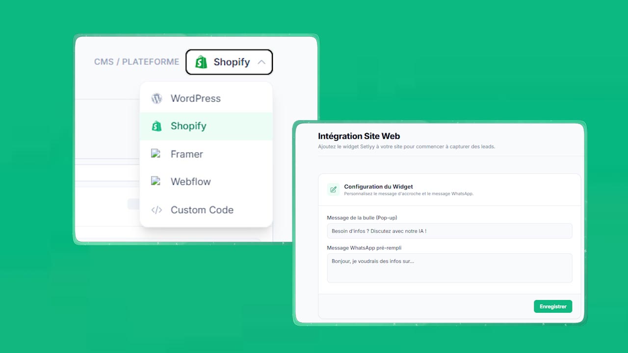Installation Setlyy sur un CMS
