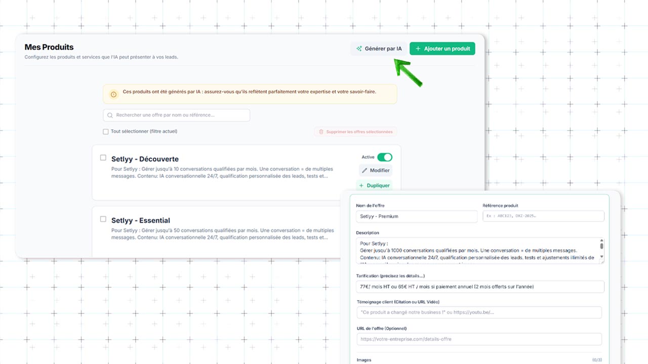 Vérification de la base de connaissances Setlyy