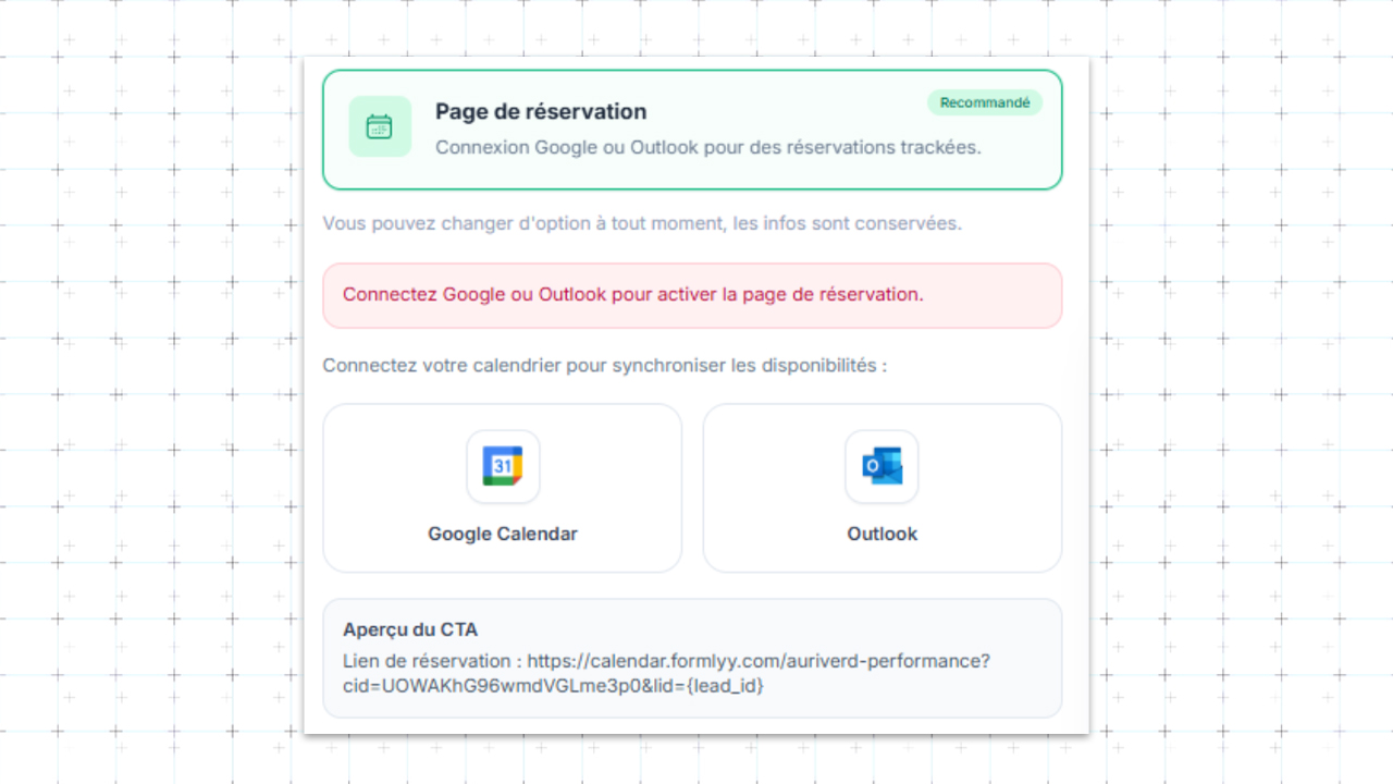 Prise de rendez-vous connectée dans Setlyy